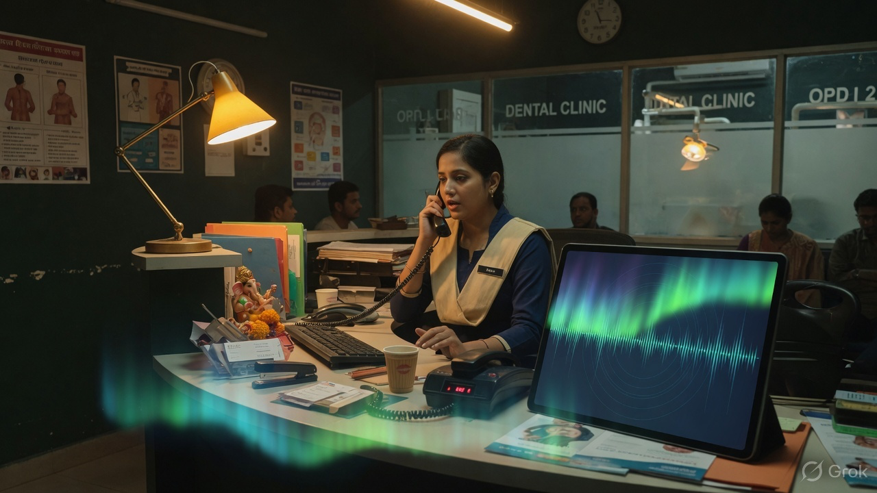 AI Front Desk answering a practice phone call