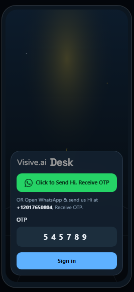 Enter code and sign in